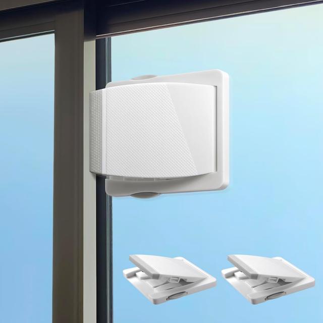 Product image of Sliding Door Lock, 2 Pack Child Safety Sliding Glass Door Lock for Sliding Glass Doors, Sliding Windows, Sliding Closet, etc. Easy to Installation Provides More Security for Your Baby and Pets