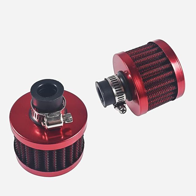 Product image of 2PCS 12mm Air Filter Mini Universal Red Motor Cone Cold Clean Air Intake Filter Turbo Vent Breather
