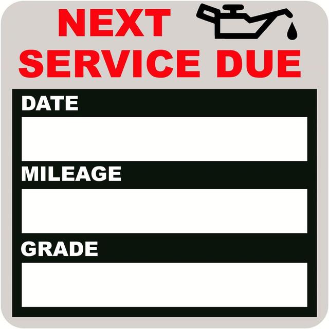 Product image of Oil Change Stickers Static Cling, 120pcs 2x2 Inches Oil Change Reminder Sticker for Windshield with No Residue, Clear Next Service Due Labels for Car Auto Vehicle Window