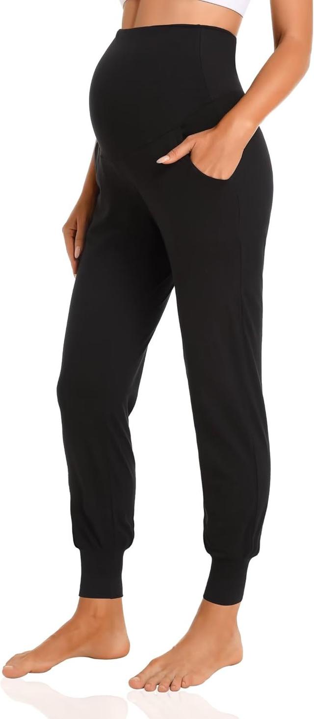 Product image of V VOCNI Women's Maternity Pants Maternity Activewear Jogger Track Cuff Sweatpants Over The Belly Stretchy Pregnancy Pants