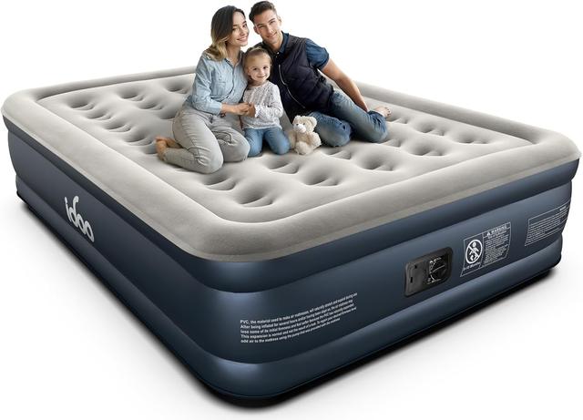 Product image of iDOO Queen Air Mattress with Built in Pump, 18 Raised Comfort Blow up Mattress, Upgraded Four Chamber Airbed, Inflatable Mattress for Guests and Home, colchon inflable, Air Bed, 650 lbs Max