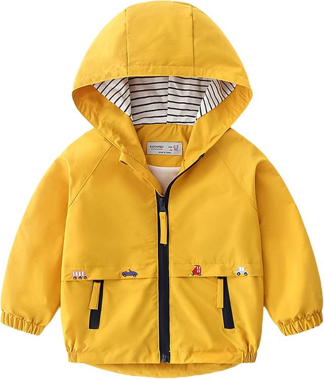 Product image of Volunboy Toddler Boys Windbreaker Casual Outerwear Kids Lightweight Zip Hooded Jacket Baby Cute Dust Coat