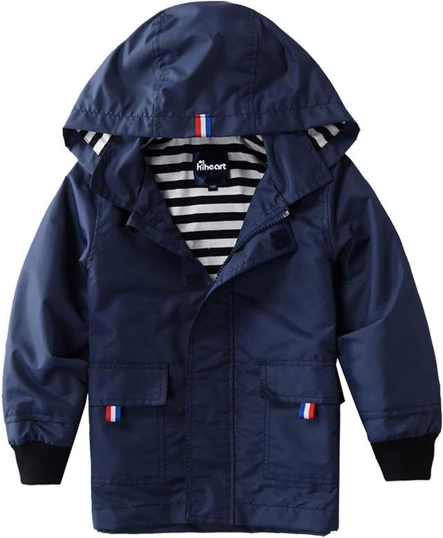 Product image of Hiheart Boys Girls Waterproof Hooded Jackets Cotton Lined Rain Jackets