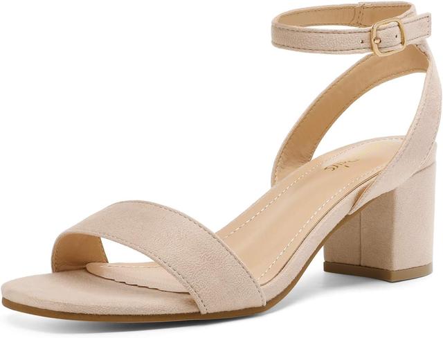 Product image of DREAM PAIRS Women's Open Toe Ankle Strap Low Block Chunky Heels Sandals Party Dress Pumps Shoes