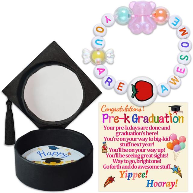 Product image of Graduation Gifts for Her Him Graduation Bracelet with Graduation Bear Graduation Gifts with Cap Box and Card Happy Graduation Gift for Graduates Congratulations Grad Graudating String Bracelet Baseball Beads Jewelry You Are Awesome Gift for Graduate