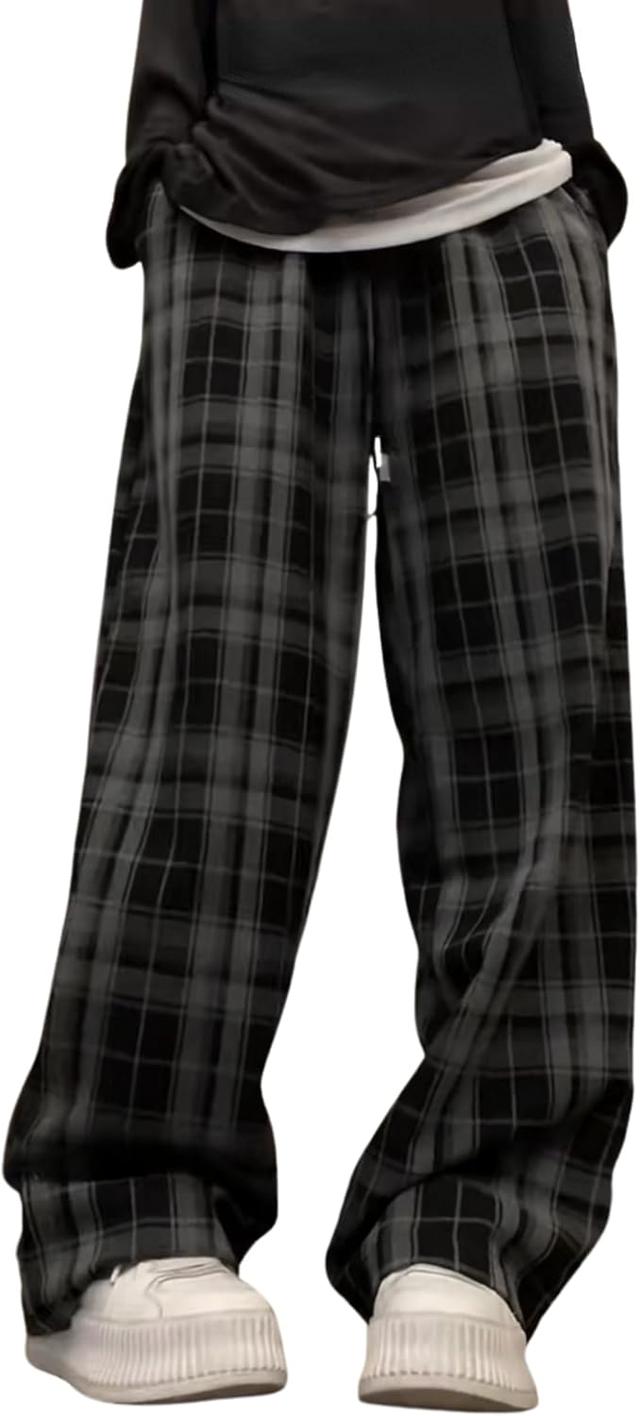 Product image of Grunge Lounge Pants - Vintage Goth Emo Clothes - Plaid Style