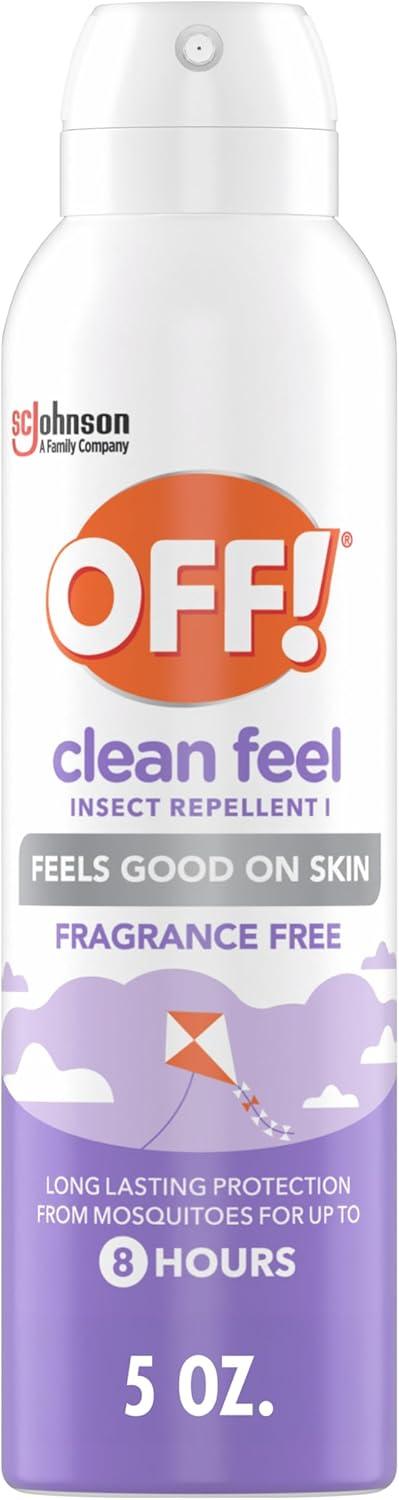Product image of OFF! Clean Feel Insect Repellent Aerosol with 20% Picaridin, Bug Spray with Long Lasting Protection from Mosquitoes, Feels Good on Skin, 5 oz