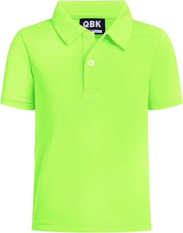 Product image of QBK Toddler to Youth Boys' Performance Polo Kids Collared Golf Shirt School Uniform