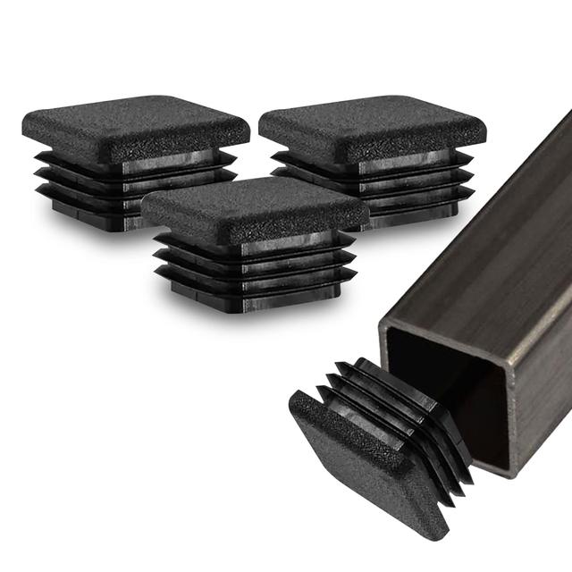 Product image of Prescott Plastics 10 Pack: 1 Inch Square Plastic Plug, Tubing End Cap, Durable Chair Glide