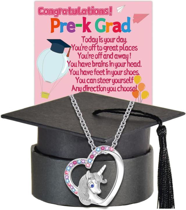 Product image of Graduation Gifts for Graduates Congratulations Gifts Card Cap Grad Graduation Gift for Her Daughter Granddaughter Niece Unicorn Necklace Cards Unique Caps Box Graduate Graduating Unicorns Necklaces Silver Jewelry Ideas Pendant