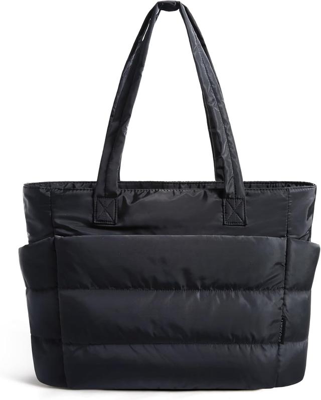 Product image of BAGSMART Tote Bag for Women, Lightweight Puffy Tote Bag with Compartments, Quilted Shoulder Bag Handbag for Travel, Work