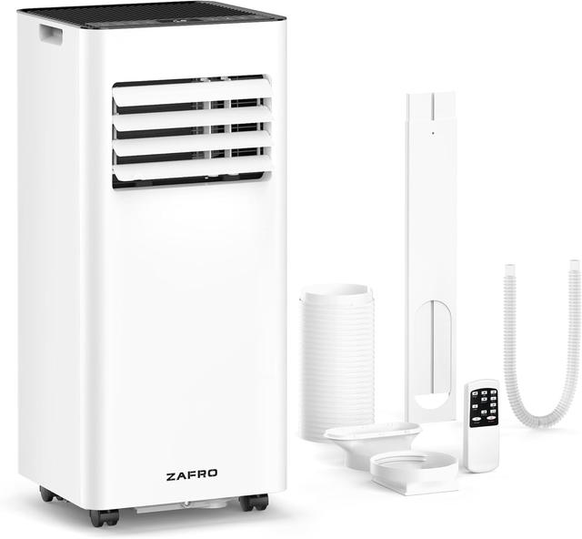 Product image of ZAFRO 8,000 BTU Portable Air Conditioners, 4 Modes Portable AC Unit with Fast Cooling/Energy Saving/Remote Control/24Hrs Timer for Bedroom/Dorms/Indoor Rooms, White
