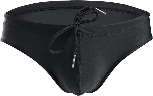Product image of Summer Code Mens Solid Swim Briefs Drawstring Bikini Sport Swimsuit
