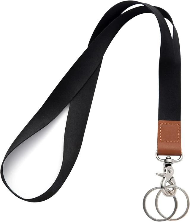Product image of XCHIN Lanyard, Lanyards for Keys, Black Keychain Long Lanyard for Women Men, Cute Neck Lanyard for ID Badges Wallet