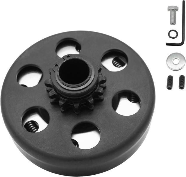 Product image of Centrifugal Clutch 3/4" Bore 12 Tooth for #35 Chain, Fit for 3/4" Bore Pedator 212cc, Honda GC GX and Most 2-6.5HP Small Engines performance Parts, MiniBike, Go Kart, Included Bolt and Washer Kit.