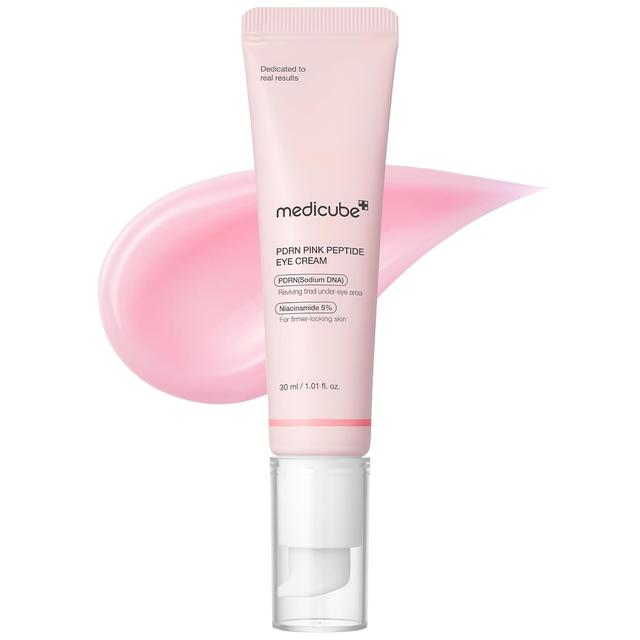 Product image of medicube Salmon DNA PDRN Pink Peptide Eye Serum with Niacinamide and 99% Purity Retinol for Fine Lines, Uneven Skin Tone, Korean Skin Care 1.01fl.oz