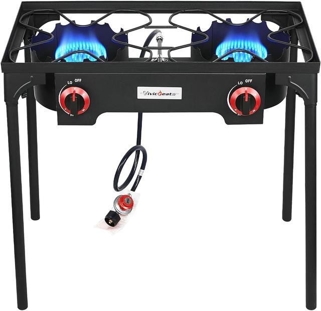 Product image of Vivicreate Propane Gas 20 PSIG high pressure regulator outdoor camping camp garden BBQ grill stove burner estufas de gas para cocinar afuera