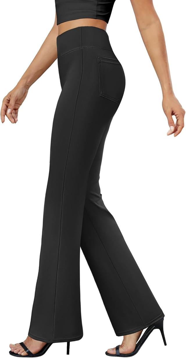 Product image of Womens Bootcut Dress Pants Business Casual Work Pants with Pockets High Waist Stretchy Trousers Pull On Office Slacks
