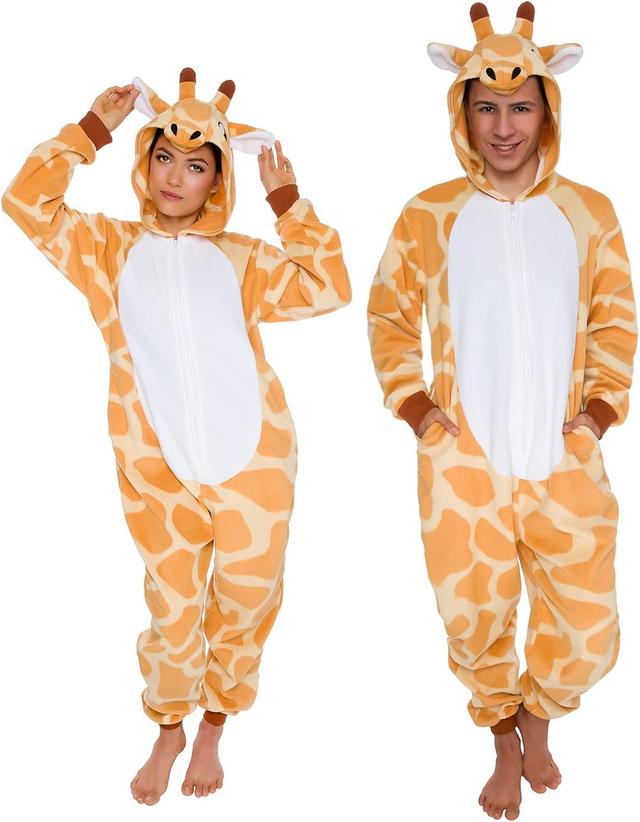 Product image of Funziez! Slim Fit Adult Onesie - Animal Halloween Costume - Plush Fruit One Piece Cosplay Suit for Women and Men
