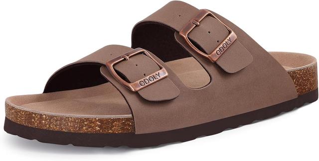 Product image of Unisex Cork Footbed Slide Sandal, Arch Support Summer Outdoor Sandals with Adjustable Buckle for Women and Men
