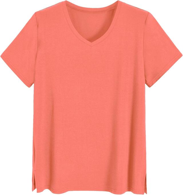 Product image of Latuza Women's Viscose Sleep T-Shirt V-Neck Pajamas Top