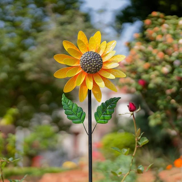 Product image of Viveta Sunflower Wind Spinner, 56" Metal Wind Spinner with Stake, Wind Spinners for Yard and Garden Lawn Patio Decor
