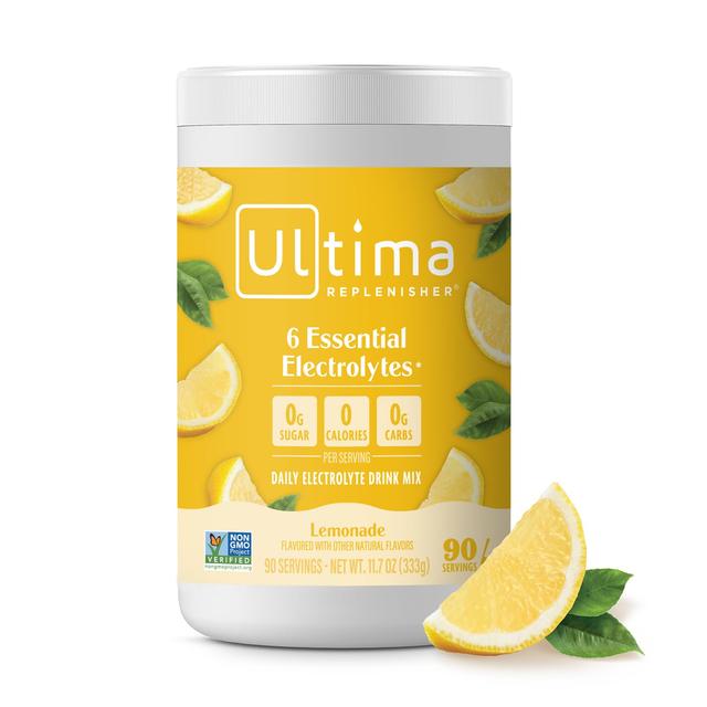 Product image of Ultima Replenisher Daily Electrolyte Powder Drink Mix – Sugar Free – Lemonade, 90 Servings – Hydration Powder with 6 Key Electrolytes and Trace Minerals – Keto Friendly, Vegan, Non-GMO