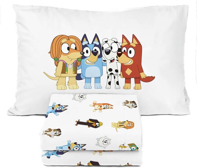 Product image of Bluey & Friends Toddler Sheet Set - 3 Piece Toddler Bedding Set Includes Pillow Cover - Super Soft Microfiber Sheets