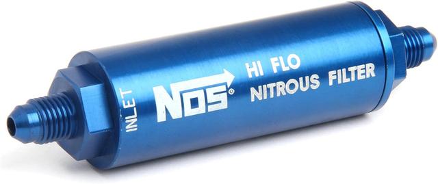 Product image of NOS 15550NOS Blue Anodized Billet Aluminum High Pressure In-line Nitrous Filter