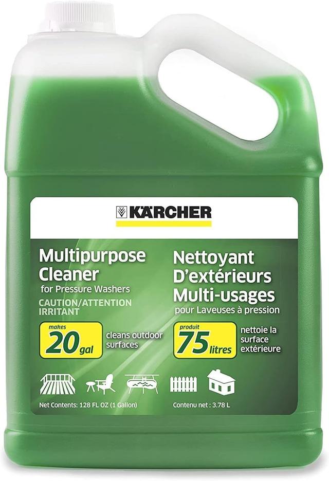 Product image of Kärcher Multi Purpose Pressure Washer Detergent, Removes Dirt and Grime from Fences, Siding, Patios, Driveways, Sidewalks, Concrete and More, Highly Concentrated, Makes up to 20 gal of Cleaner