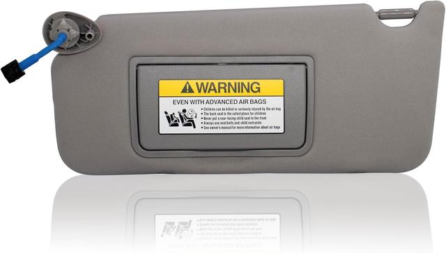 Product image of NHILES Left Driver Side Sun Visor Compatible with Honda Accord 2008 2009 2010 2011 2012 2013 2014 2015 2016 2017 with Light Replaces # 83280-TA5-A51ZA (Grey)