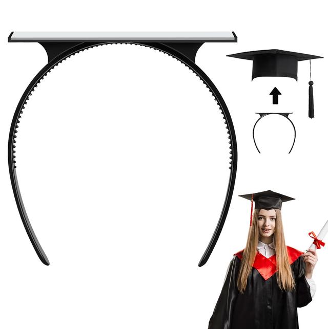 Product image of Graduation Cap Headband Insert - Secures Grad Hat & Keeps Hairstyle, Upgraded Interior Design Grad Cap Headband