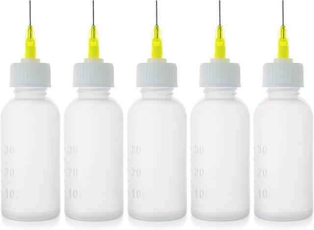 Product image of FJNATINH 30cc Needle Tip Glue Squeeze Bottle, Precision Tips Applicator Bottles, 5 Pack