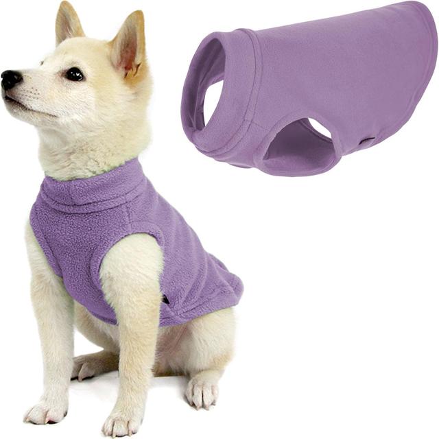 Product image of Gooby - Stretch Fleece Vest, Pullover Fleece Vest Jacket Sweater for Dogs, Lavender, Medium