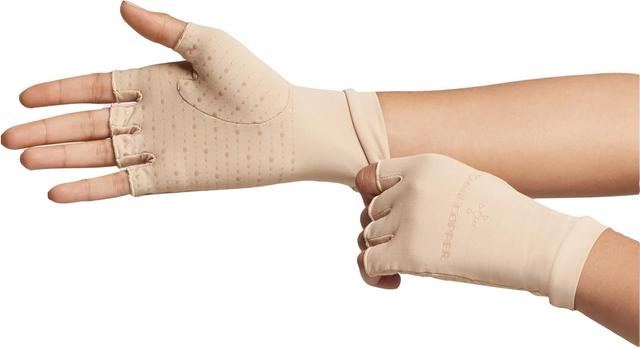 Product image of Tommie Copper Core Compression Half Finger Gloves, Unisex, Men & Women, Gloves for Hand Stiffness, Swelling & Joint Support