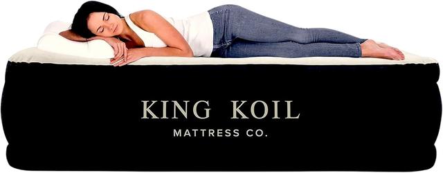Product image of King Koil Luxury Queen Size Air Mattress with Built-in High-Speed Pump, 20" Adjustable Double High Premium Pillow Top Inflatable Airbed for Guests, Camping & Home (Manufacturer Warranty)