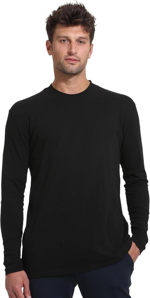 Product image of True Classic Mens Long Sleeve Tee Shirts - Classic Henley & Crew Neck Long Sleeve T Shirt - Regular and Tall Thermal Shirts