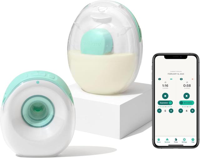 Product image of Willow Go - Hands Free Breast Pump - Wearable Breastfeeding Pump - Portable, Electric, Cordless, & 9 Levels of Hospital Grade Suction Strength - Postpartum Essentials - Double Breast Pump