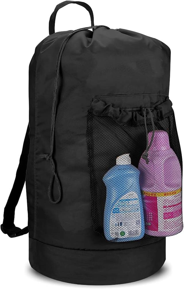 Product image of Dalykate Backpack Laundry Bag, Laundry Backpack with Shoulder Straps and Mesh Pocket Durable Nylon Clothes Hamper Bag with Drawstring Closure for College, Travel, Laundromat, Apartment