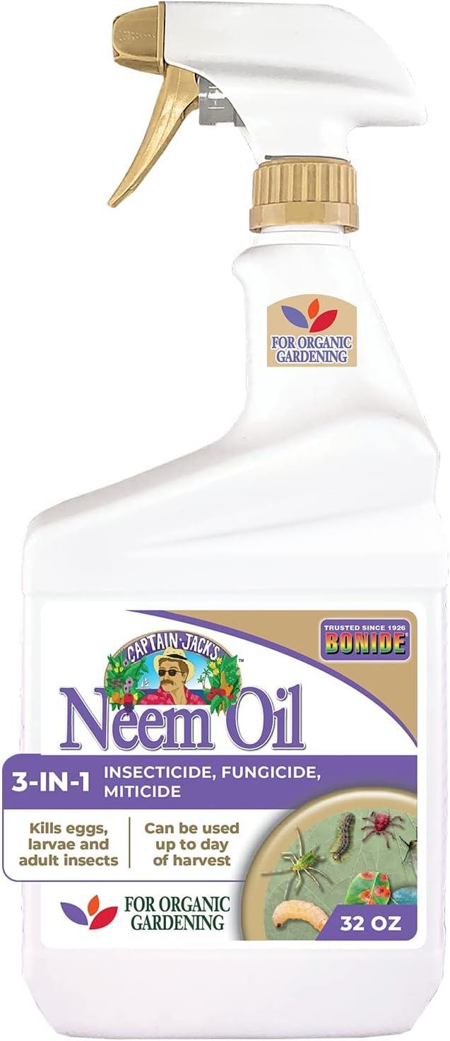Product image of Bonide Captain Jack's Neem Oil, 32 oz Ready-to-Use Spray, Multi-Purpose Fungicide, Insecticide and Miticide for Organic Gardening