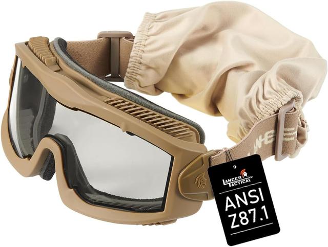 Product image of Lancer Tactical AERO Airsoft Tactical Safety Goggles ANSI Z87.1-Anti-Fog Glasses, 3mm Dual Pane Lens for Hunting, Paintball