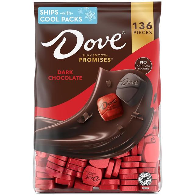 Product image of DOVE PROMISES Dark Chocolate Candy, 136 Ct Bulk Bag