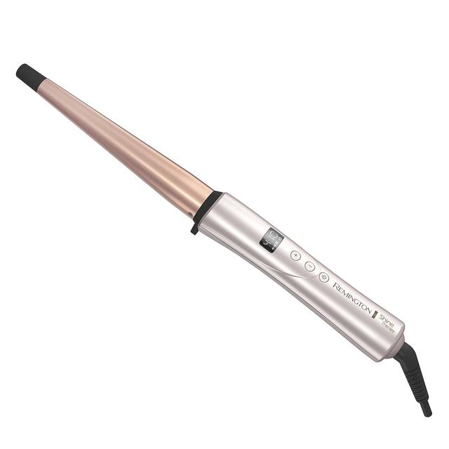 Product image of Remington Shine Therapy Argan Oil & Keratin Infused ½-1 Inch Tapered Curling Wand for Natural Curls, Includes Heat Glove