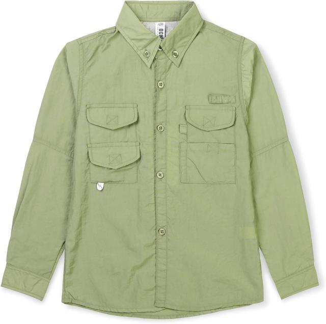 Product image of OCHENTA Boys' Button Down Long Sleeve Fishing Shirt Quick-Dry UV Sun Protection Outdoor Tops
