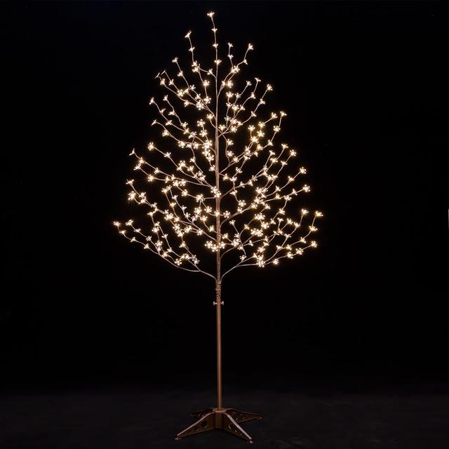 Product image of 6ft Lighted Cherry Blossom Tree with 240 Warm White LED Lights for Holiday Decor - Dimmable, UL Certified, Waterproof - Ideal for Indoor and Outdoor Decoration