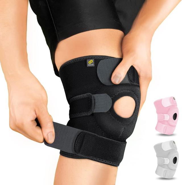 Product image of Bracoo Knee Support Brace for Men Women, Adjustable Compression Sleeve Wrap Patellar Pad Tendon - Arthritis Pain, meniscus tear, Injury Recovery, Running, Workout, KS10