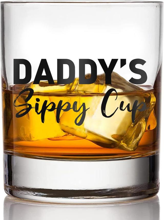 Product image of Fathers Day Dad Gifts for New Dad Husband from Daughter Son Wife, 11 OZ Whiskey Glass Birthday Valentines Anniversary Christmas Funny Gag Gift Ideas Bourbon Scotch Presents for Expecting Father