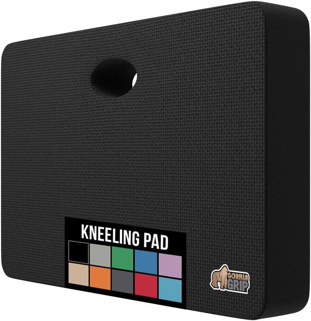 Product image of GORILLA GRIP Extra Thick Patent Pending Garden Kneeling Pad, 17.5 x 11 Inch Supportive Soft Foam Knee Cushioning for Gardening, Water Resistant, Bathing Baby Working Supplies, Lightweight, Black