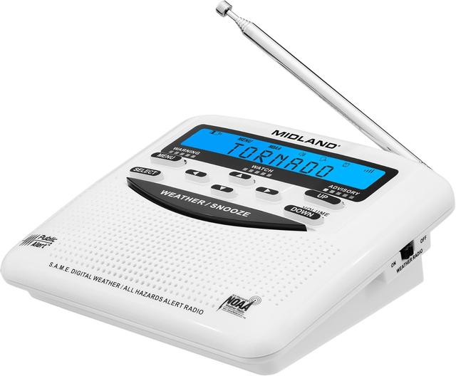 Product image of Midland - WR120B - NOAA Emergency Weather Alert Radio - Localized Programming, Trilingual Display, 60+ Emergency Alerts, Alarm, Selectable Alert Tone