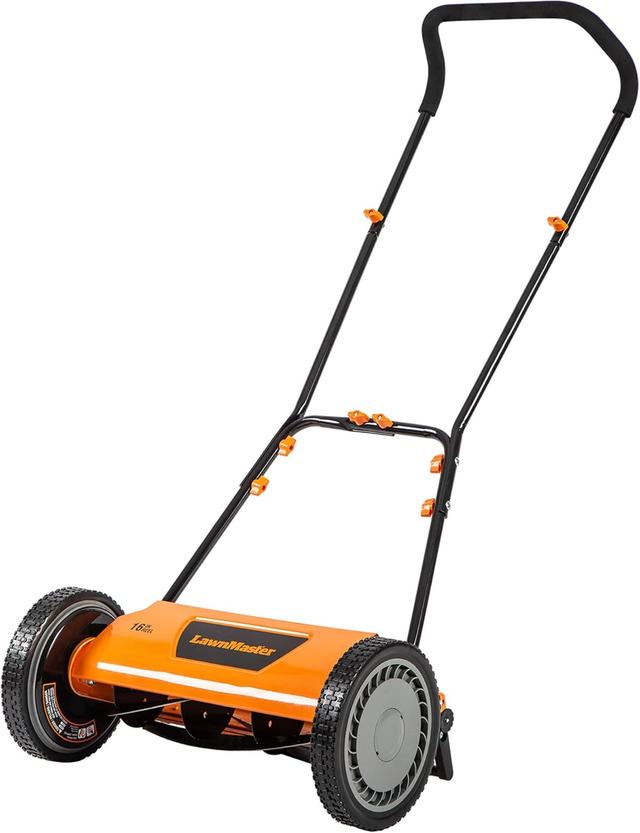 Product image of LawnMaster LMRM1602 Push Reel Lawn Mower 16-Inch 5-Blade